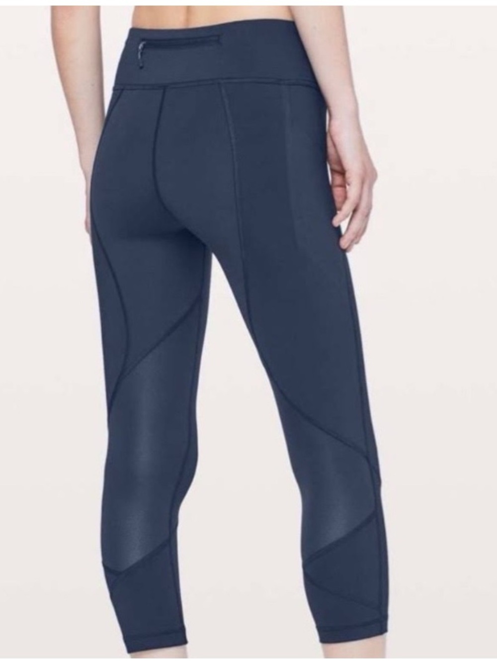 Lululemon Pace Rival Crop Full-On Luxtreme 22” True Navy Pocket Leggings Size 6